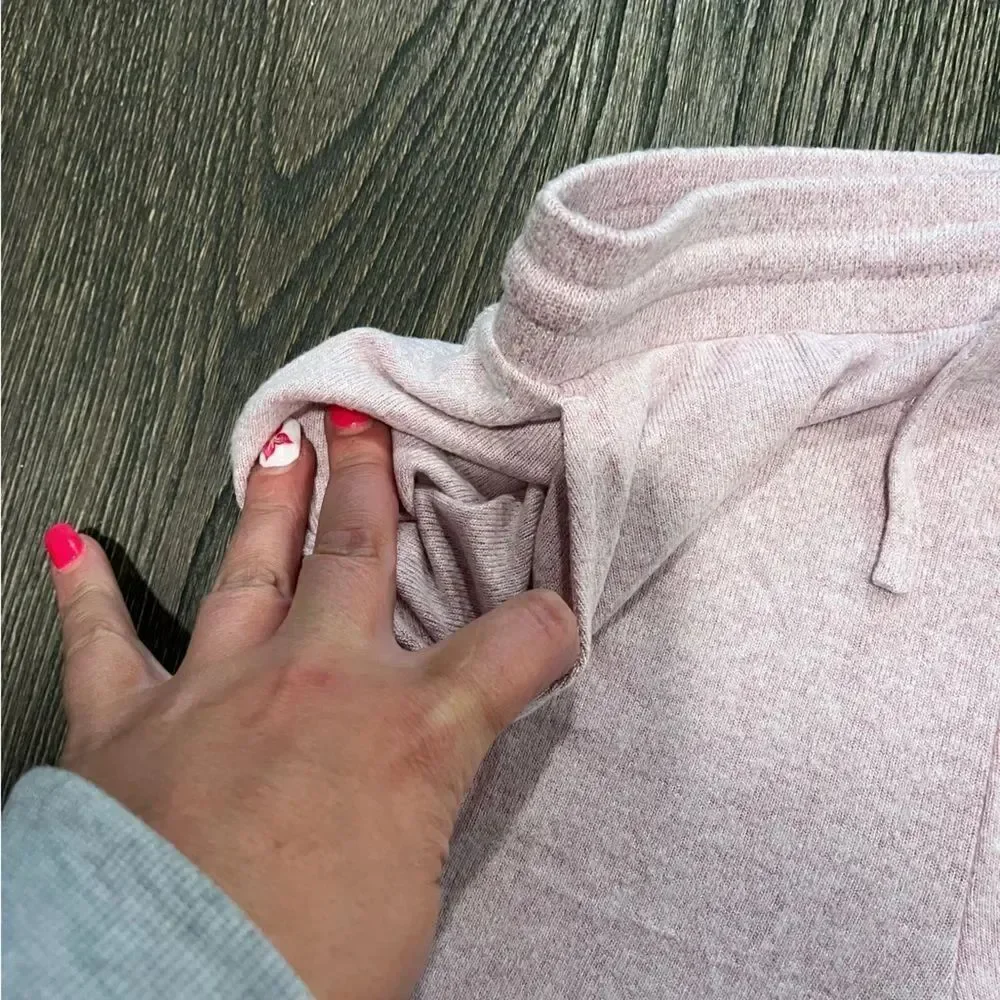 NWOT Zella Light Pink Knit Jogger Sweatpants Size L 10/12